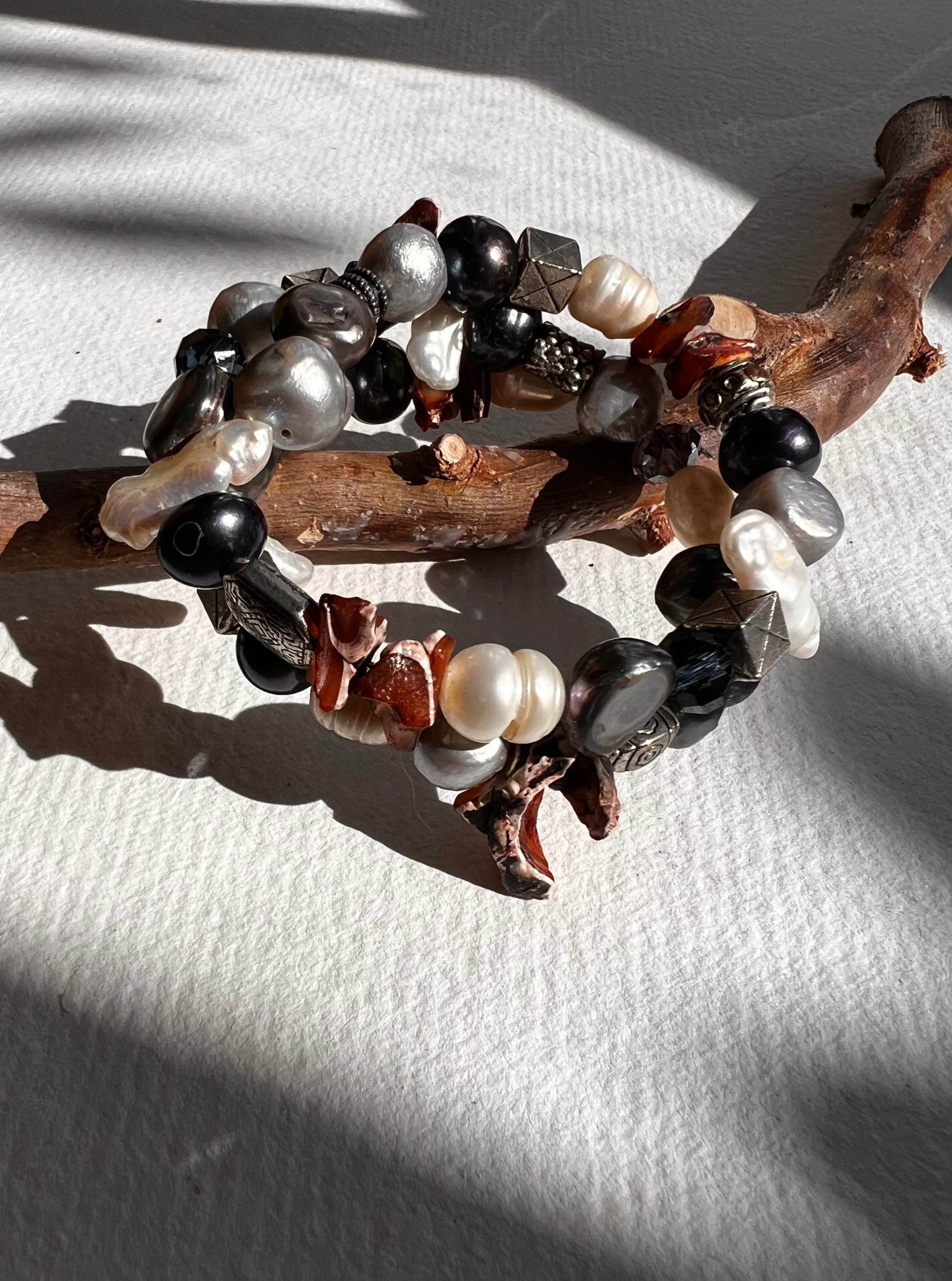 Mia Statement Multicoloured Pearls Bracelet