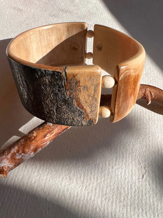 Nagira Statement Bracelet made from Siberian Mammoth Tusk