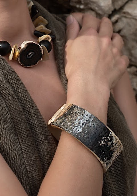 Nagira Statement Bracelet made from Siberian Mammoth Tusk
